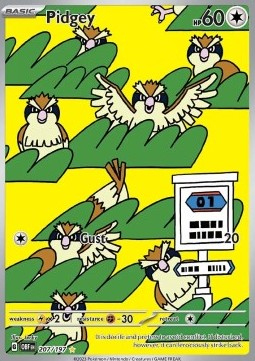 RAW Cards - Pidgey (OBF207) - NM | Pokemon Obsidian Flames