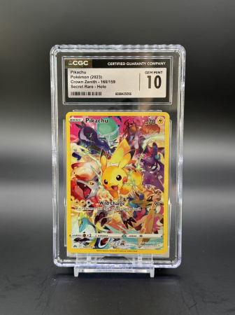 GRADED Cards - Pikachu (CRZ160) - Graded CGC10 [GEM MINT] | Pokemon Crown Zenith