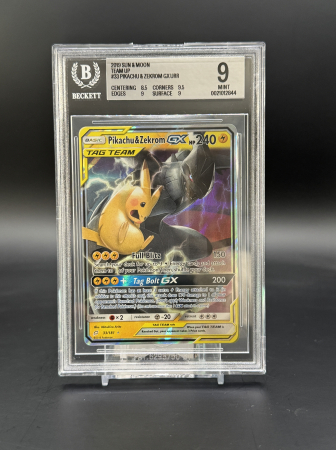 GRADED Cards - Pikachu & Zekrom GX (TEU 33) - Graded BGS 9 [MINT] | Pokemon SM: Team Up