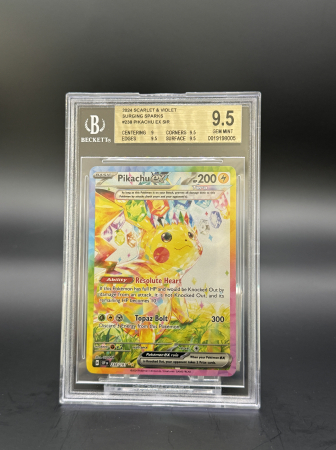 BGS Cards - Pikachu ex (SSP238) - Graded BGS 9.5 [GEM MINT] | Pokemon Surging Sparks