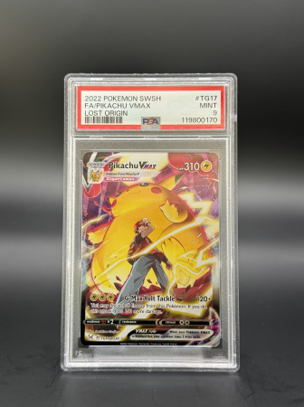 Pokemon SWSH: Lost Origin - Pikachu VMAX (LOR TG17) - Graded PSA 9 [MINT] | Pokemon Lost Origin Trainer Gallery