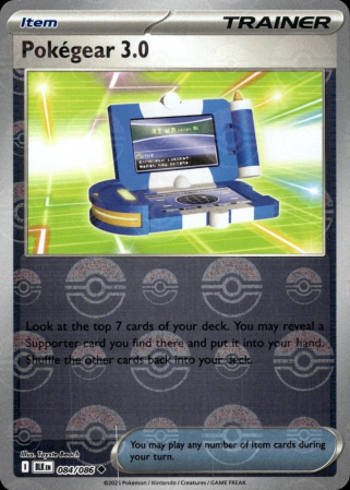 RAW Cards - Pokegear 3.0 (xBLK084) [Pokeball] - NM | Pokemon Black Bolt