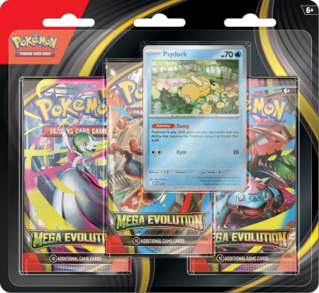 Blisters & Checklanes - Pokémon TCG: Mega Evolution 3 Pack Blister [Psyduck]