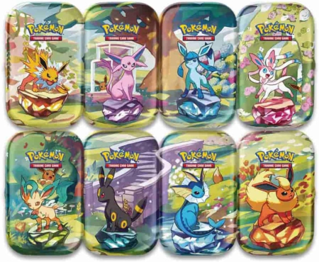 Pokémon TCG: Scarlet & Violet-Prismatic Evolutions Mini Tin Display (8 Mini Tins) [1]