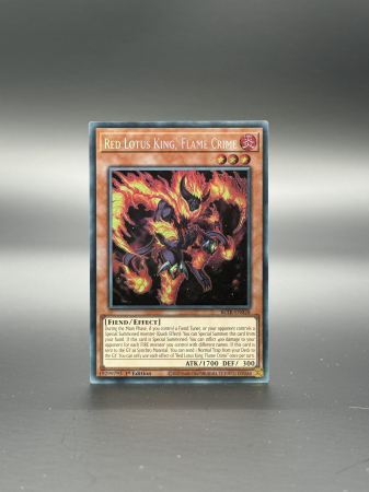 Riftbound: Origins - Red Lotus King, Flame Crime (V.2 - Quarter Century Secret Rare) | Yu-Gi-Oh! [1st edition]