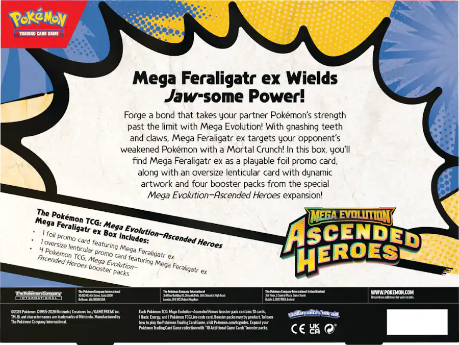 Precomanda Pokémon TCG: Ascended Heroes Mega Feraligatr ex Box [2]