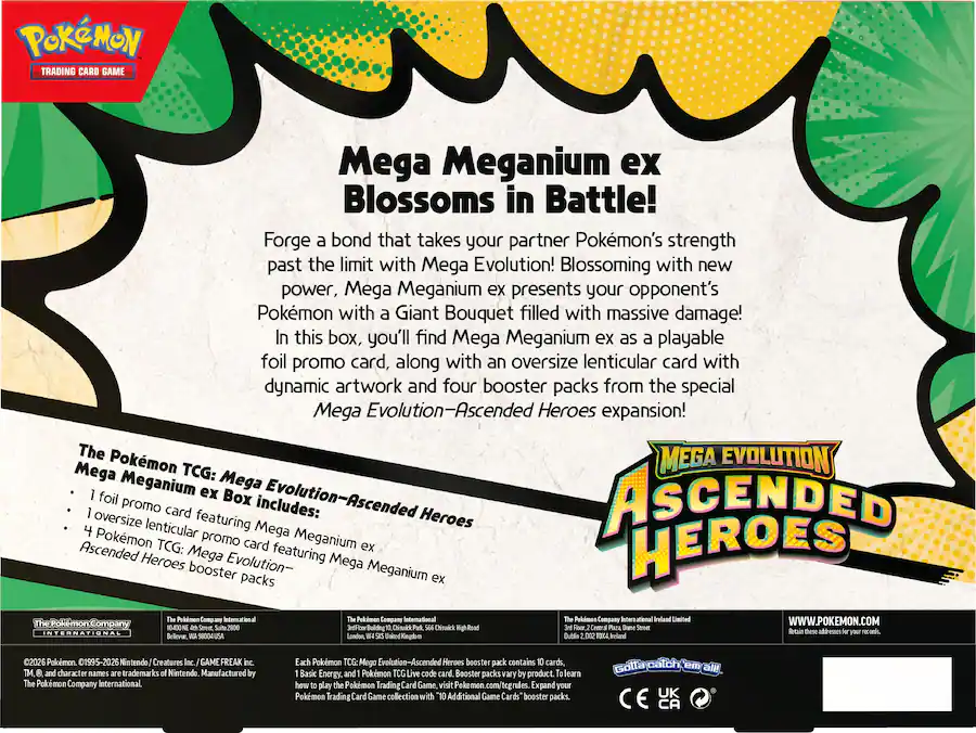 Precomanda Pokémon TCG: Ascended Heroes Mega Meganium ex Box [2]