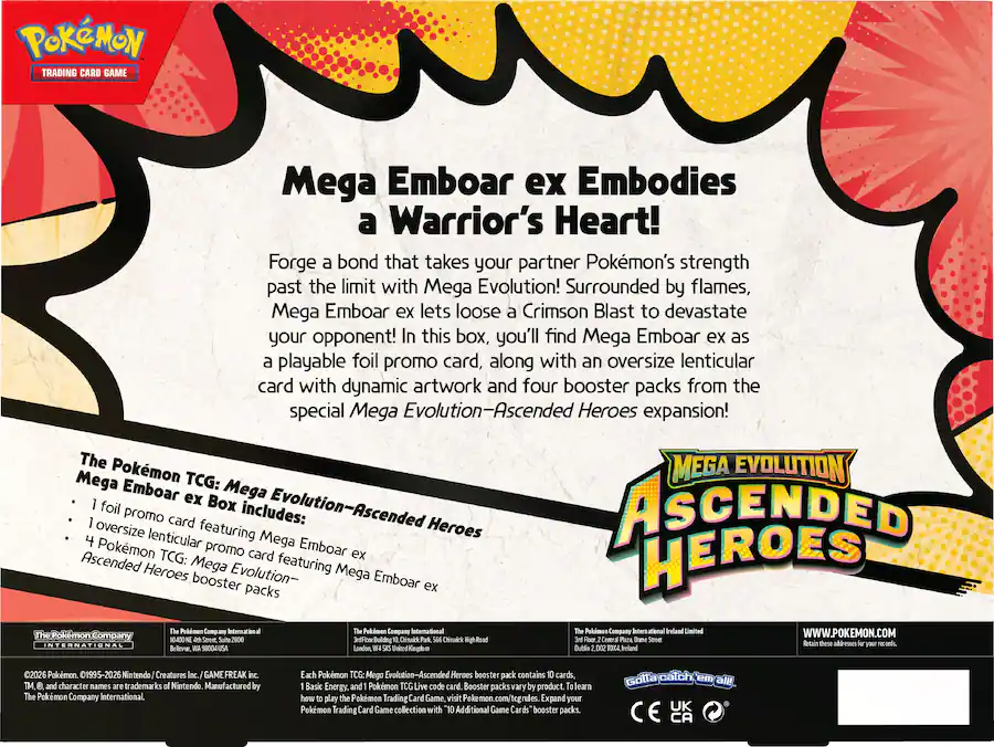 Precomanda Pokémon TCG: Ascended Heroes Mega Emboar ex Box [2]