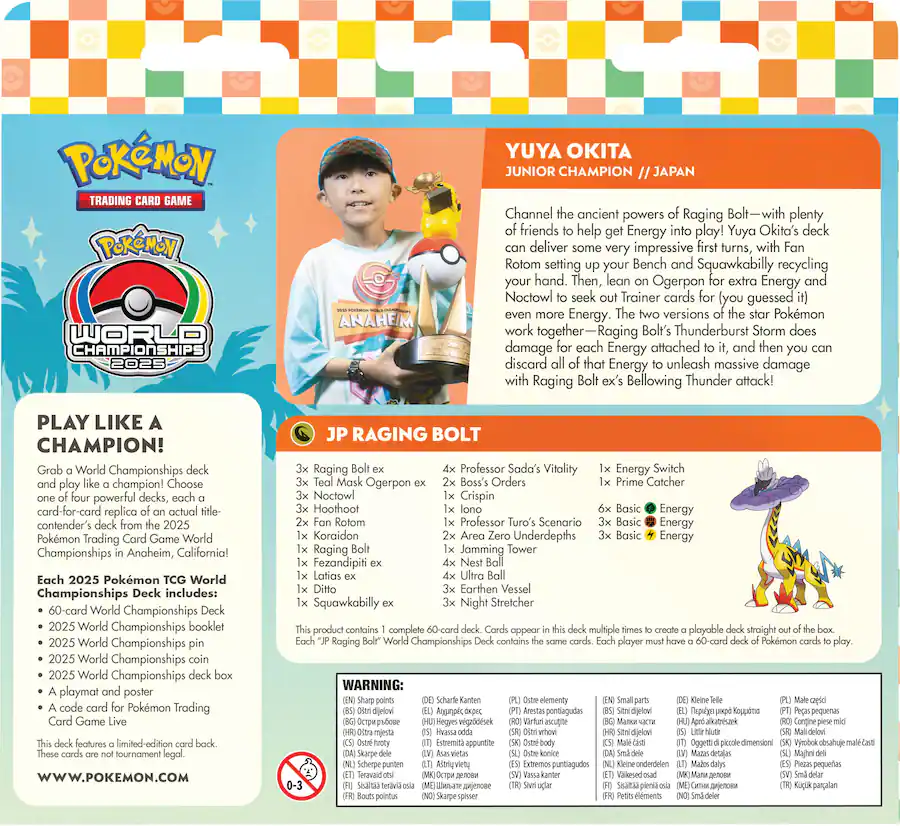 Precomanda Pokémon TCG: World Championship Deck 2025 - Raging Bolt [2]