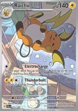 RAW Cards - Raichu (PAL211) - NM | Pokemon Paldea Evolved