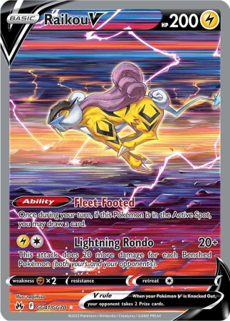 RAW Cards - Raikou V (BRS048) - NM | Pokemon Brilliant Stars