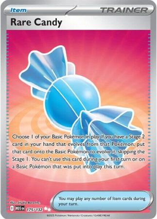 RAW Cards - Rare Candy (MEG175) - NM | Pokemon Mega Evolutions