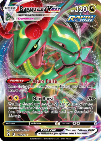 RAW Cards - Rayquaza Vmax (EVS111) - NM | Pokemon Evolving Skies