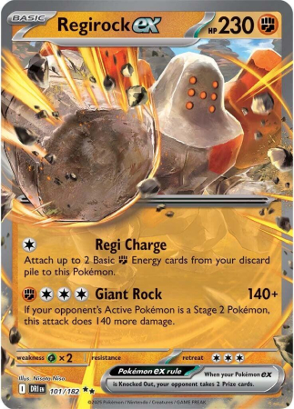 RAW Cards - Regirock ex (DRI101) - NM | Pokemon Destined Rivals