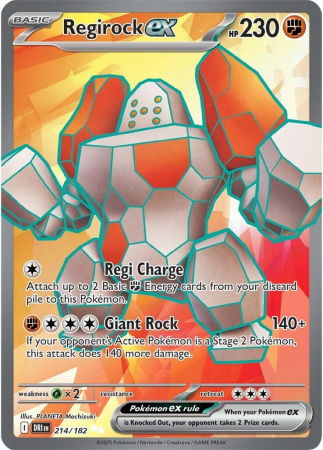 Pokemon SV: Destined Rivals - Regirock ex (DRI214) - NM | Pokemon Destined Rivals