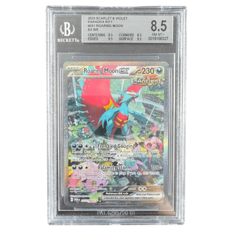 BGS Cards - Roaring Moon ex (PAR251) | Graded BGS 8.5 [NM-MT+] - Pokemon Paradox Rift