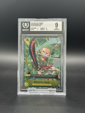 GRADED Cards - Roronoa Zoro (P-042) (V.1) - Graded BGS 9 [MINT] | One Piece: Promos
