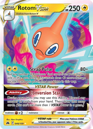 RAW Cards - Rotom VSTAR (CRZ046) - NM | Pokemon Crown Zenith