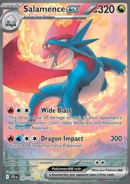 RAW Cards - Salamence ex (JTG187) - NM | Pokemon Journey Together