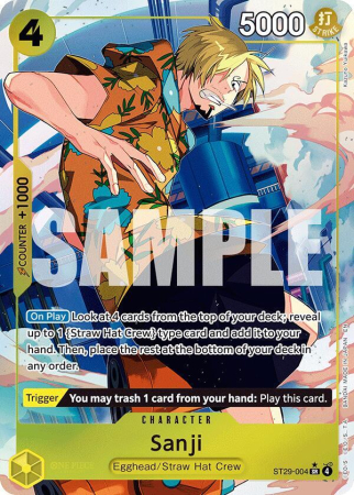 Cartonase - Sanji (ST29-004) (V.2) - NM | One Piece Started Deck: Egghead