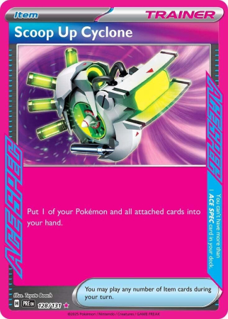 RAW Cards - Scoop Up Cyclone (PRE128) - NM | Pokemon Prismatic Evolutions