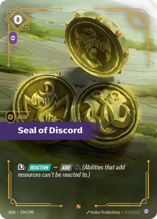 RAW Cards - Seal of Discord (OGN037) - NM | Riftbound Origins