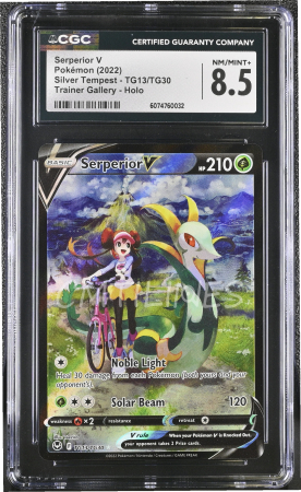 CGC Cards - Serperior V (SIT TG13) | Graded CGC 8.5 [NM/MT+] - Pokemon Silver Tempest Trainer Gallery