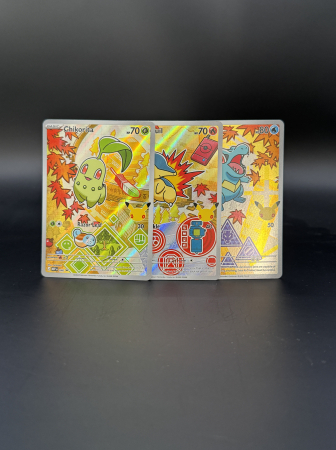 Pokemon MEGA: Promos - Set 3x Pokemon TCG Cards - MEP046 + MEP047 + MEP048 | GEN 2 Starters