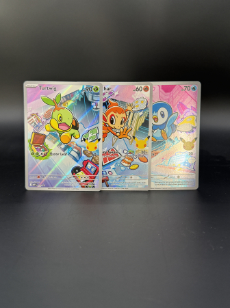 Pokemon MEGA: Promos - Set 3x Pokemon TCG Cards - MEP040 + MEP041 + MEP042 | GEN 4 Starters