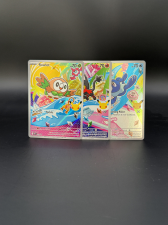 Pokemon MEGA: Promos - Set 3x Pokemon TCG Cards - MEP043 + MEP044 + MEP045 | GEN 7 Starters