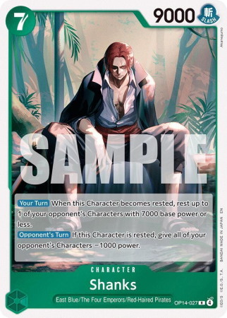 RAW Cards - Shanks (OP14-027) (V.1) - NM | One Piece Legacy of the Master