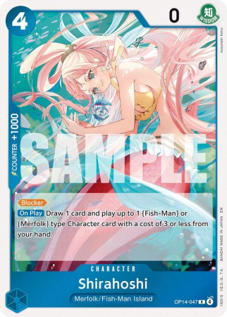 RAW Cards - Shirahoshi (OP14-047) - NM | One Piece The Azure Sea's Seven