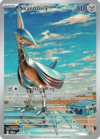 RAW Cards - Skarmory (SSP209) - NM | Pokemon Surging Sparks