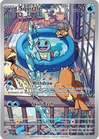 RAW Cards - Squirtle (SCR148) - NM | Pokemon Stellar Crown