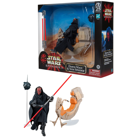 Star Wars Episode I Black Series Vehicle with Action Figure Darth Maul & Sith Speeder 25th Anniversary [2]