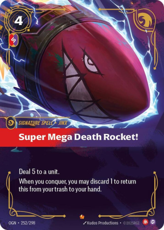 Cartonase - Super Mega Death Rocket! (OGN252) - NM | Riftbound Origins