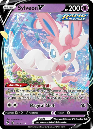 RAW Cards - Sylveon V (EVS074) - NM | Pokemon Evolving Skies
