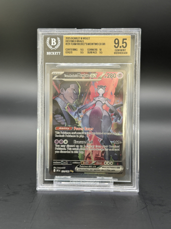 Pokemon SV: Destined Rivals - Team Rocket's Mewtwo ex (DRI231) - Graded BGS 9.5 [GEM MINT] | Pokemon Destined Rivals