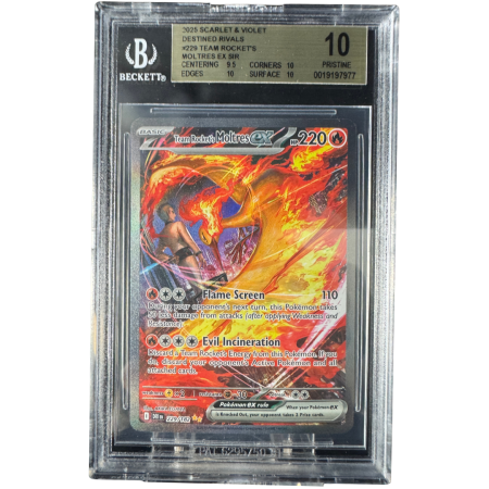BGS Cards - Team Rocket's Moltres (DRI229) - Graded BGS 10 [PRISTINE] | Pokemon Destined Rivals