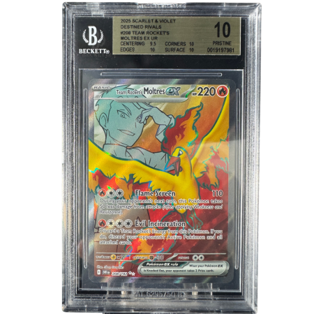 BGS Cards - Team Rocket's Moltres (DRI208) - Graded BGS 10 [PRISTINE] | Pokemon Destined Rivals