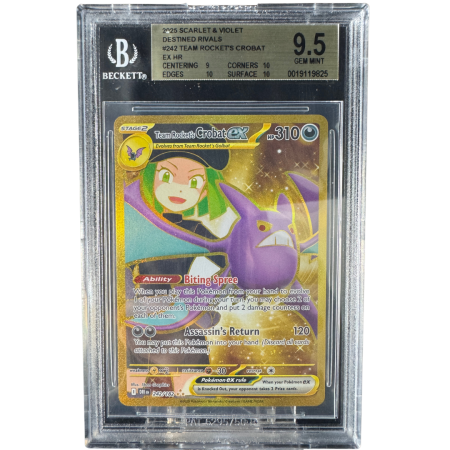GRADED Cards - Team Rocket's Crobat ex (DRI 242) - Graded BGS 9.5 [GEM MINT] | Pokemon Destined Rivals
