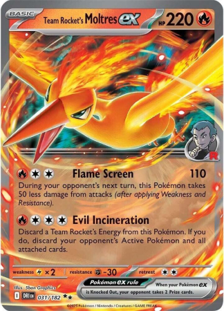 Cartonase - Team Rocket's Moltres ex (DRI031) - NM | Pokemon Destined Rivals