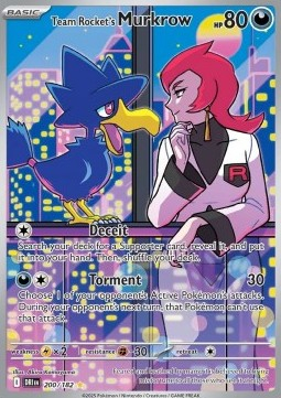 RAW Cards - Team Rocket's Murkrow (DRI200) - NM | Pokemon Destined Rivals
