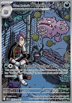 RAW Cards - Team Rocket's Weezing (DRI199) - NM | Pokemon Destined Rivals