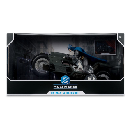 The Flash DC Multiverse Vehicle Batcycle with Batman 18cm [5]