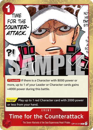 RAW Cards - Time for the Counterattack (OP14-018) - NM | One Piece The Azure Sea's Seven