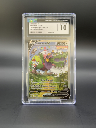 CGC Cards - Tornadus V (CRE 185) | Graded CGC 10 [GEM MINT] - Pokemon Chilling Reign