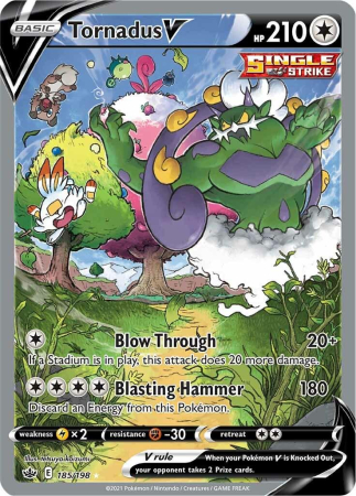 Cartonase - Tornadus V (CRE185) - NM | Pokemon Chilling Reign