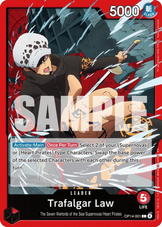 RAW Cards - Trafalgar Law (OP14-001) (V.1) - NM | One Piece The Azure Sea's Seven