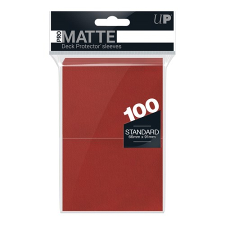 TCG Accessories - ULTRA PRO 100 Deck Protector Sleeves PRO-Matte Standard - Red